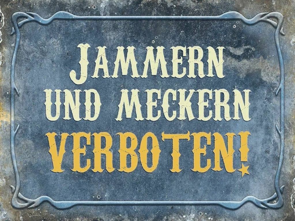 vianmo Holzschild 30x40 cm Jammern und Meckern verboten
