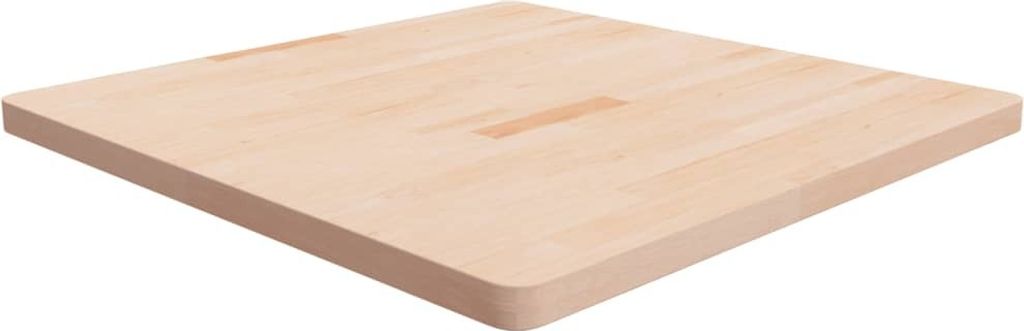 Tischplatte Quadratisch 90x90x4 cm Eichenholz Unbehandelt