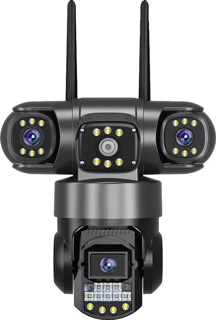 Caméra IP Vision Nocturne Triple Capteur avec Stockage 128 Go Inclus