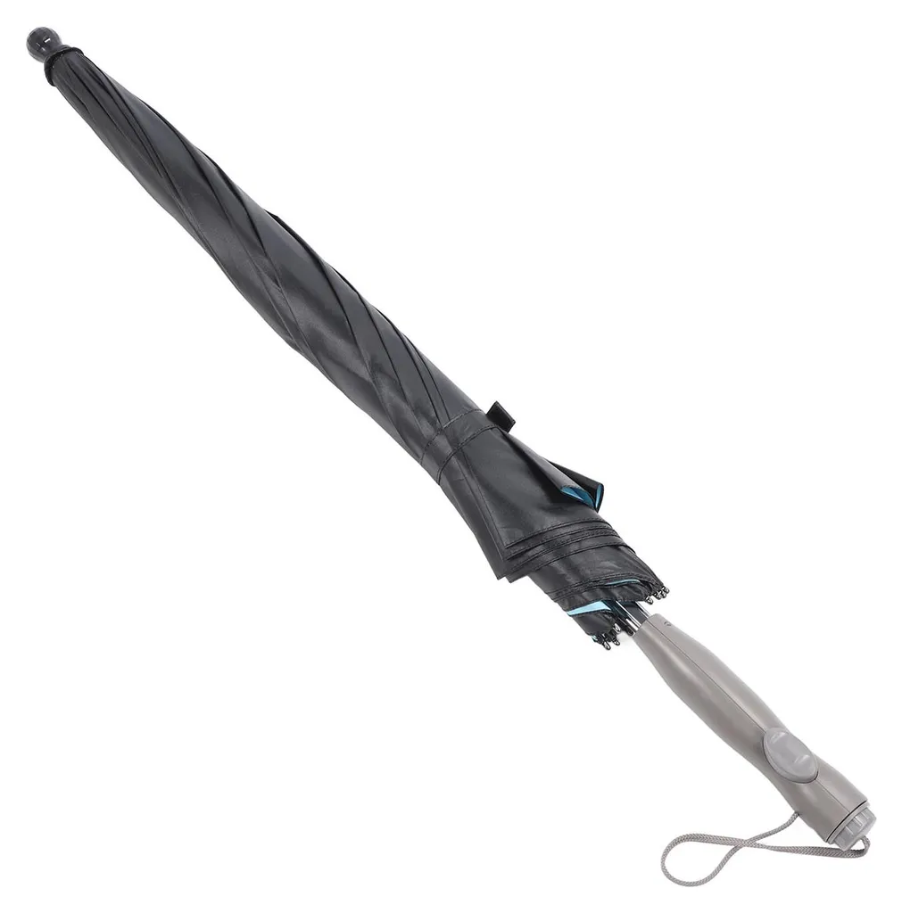 Parapluie ventilateur brumisateur en fibre de verre vinyle 190T Noir