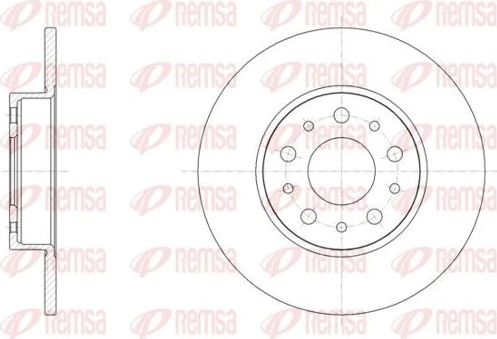 Disque de frein arrière pour Fiat 500L REMSA 61500.00 Standard Origine