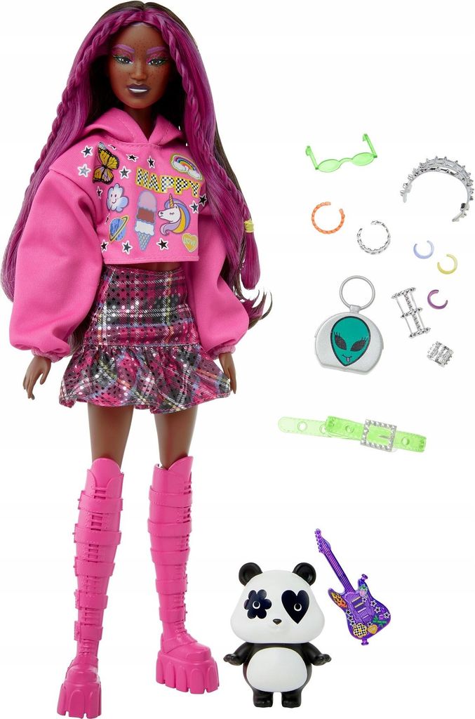 【Barbie extra No10】バービーエクストラ♡ピンクヘア Barbie Extra Fancy Lalka z punktami zgięcia, bardzo długimi