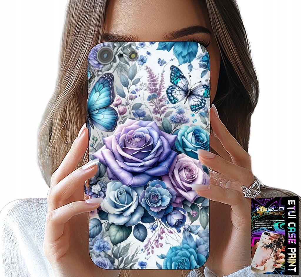 Etui Für Iphone 5 / 5S / 5C - Florale Muster Rosen Etui + Glas
