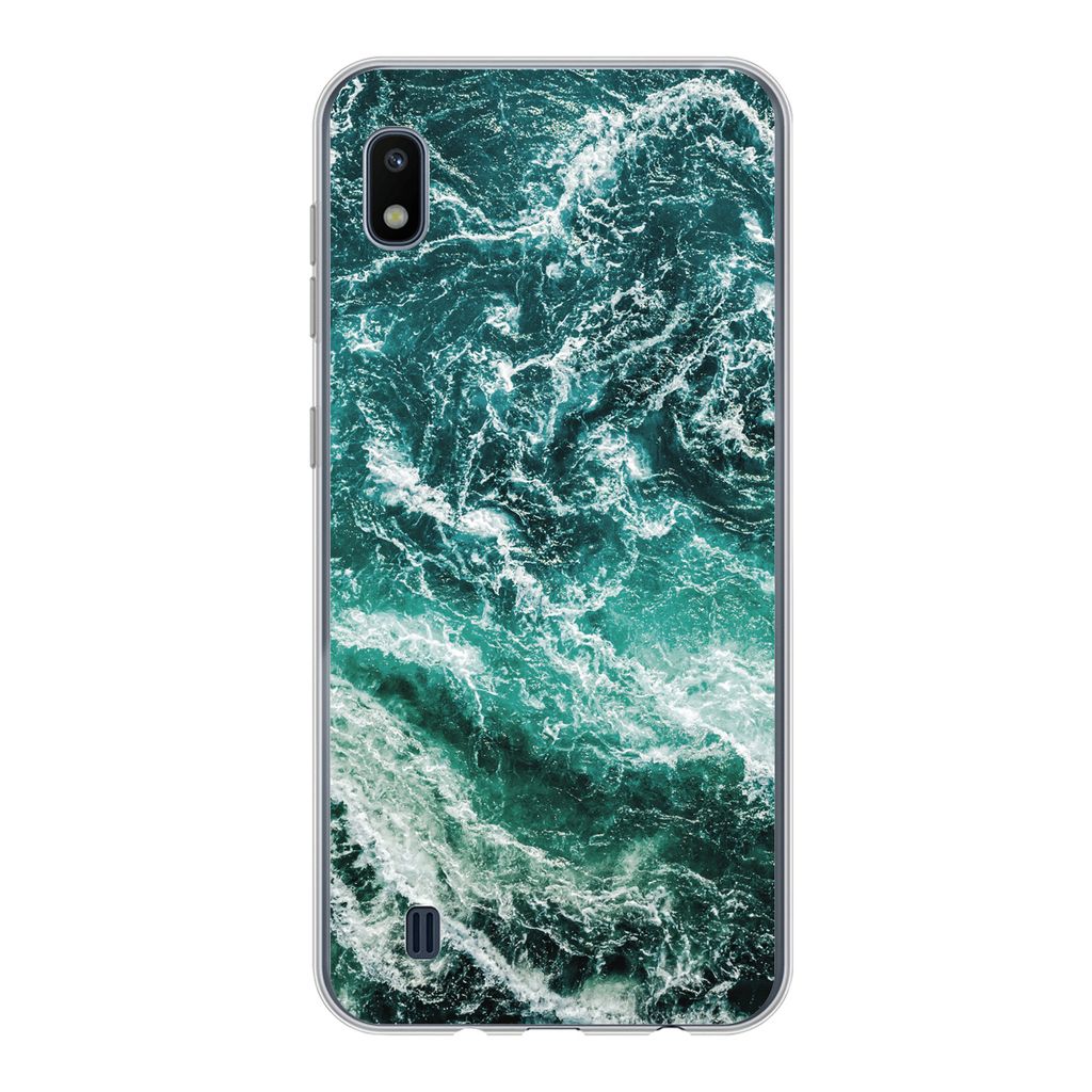 MuchoWow Handyhülle Schutzhülle Hülle für Samsung Galaxy A10 Marmor - Gemustert - Natursteine Silikon Softcase Handy Hülle - Schutzhülle