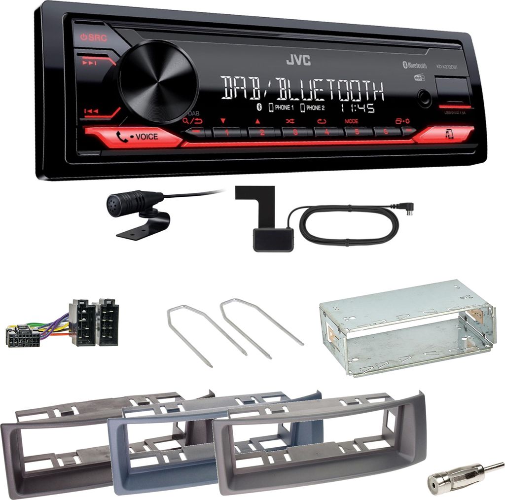JVC KD-X272DBT Digitalradio USB MP3 FLAC Einbauset für Renault Megane Scenic 1