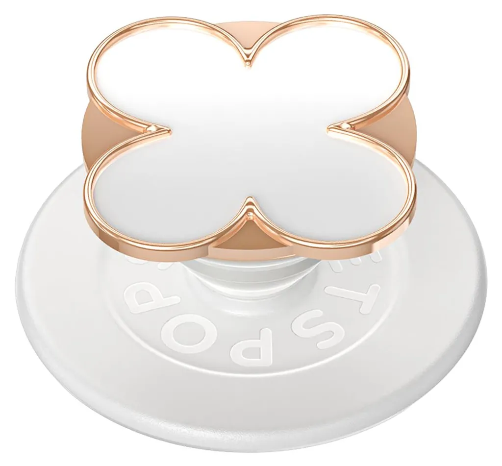 PopSockets PopGrip Premium Enamel Clover - Support de téléphone or rose
