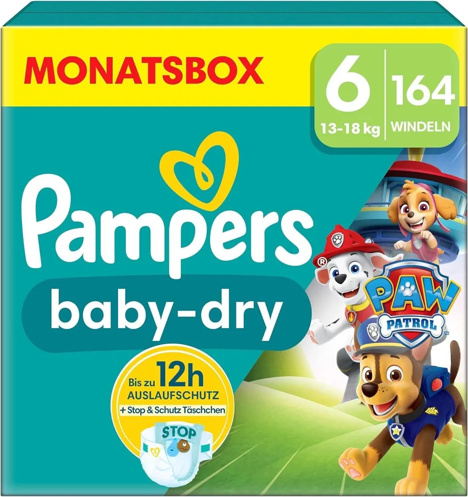 Culottes d'apprentissage Pampers taille 6 Paw Patrol pour enfant actif