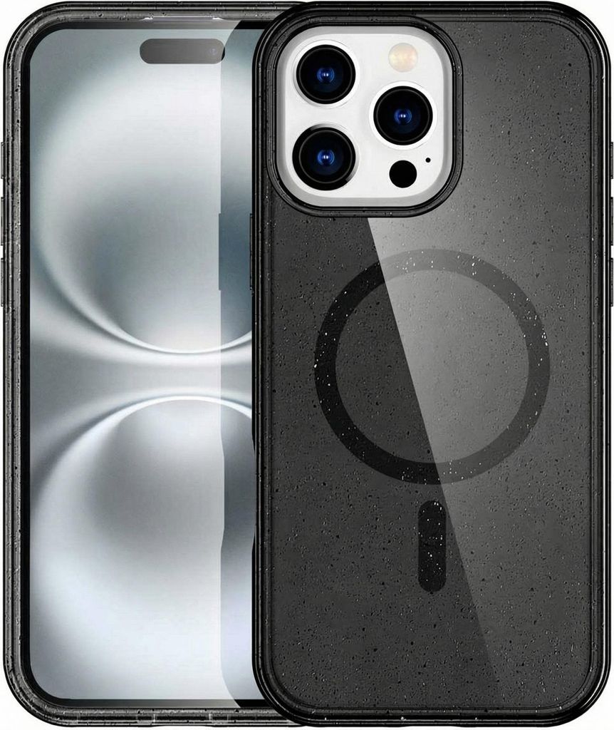 imoshion Sparkle Back Cover mit MagSafe iPhone 16 Pro Max - Glitter Schwarz