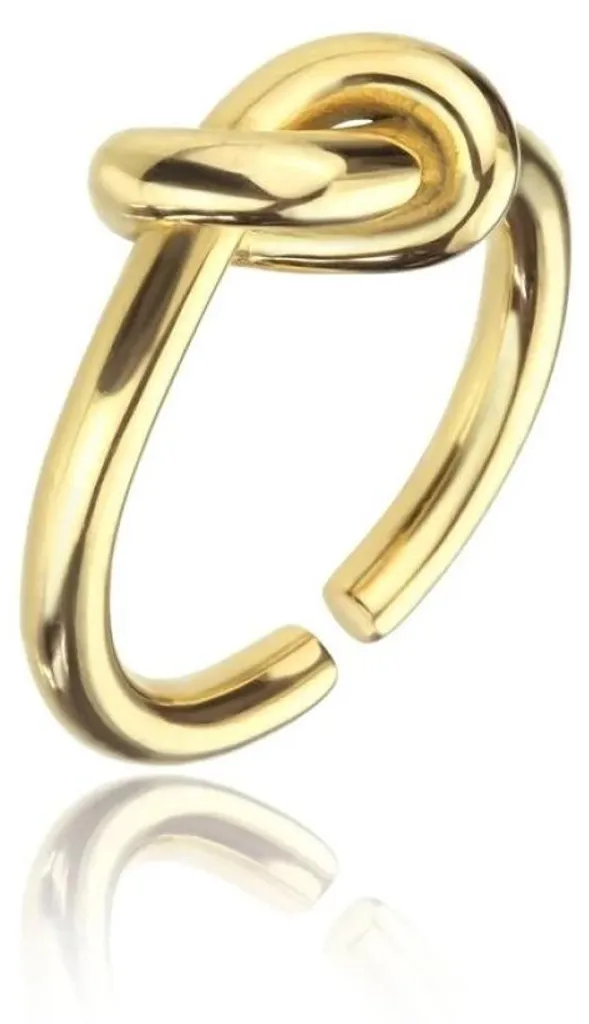 Bague Rylee Gold MCR23003G - Bague Nœud Élégante en Plaque Or 18 carats