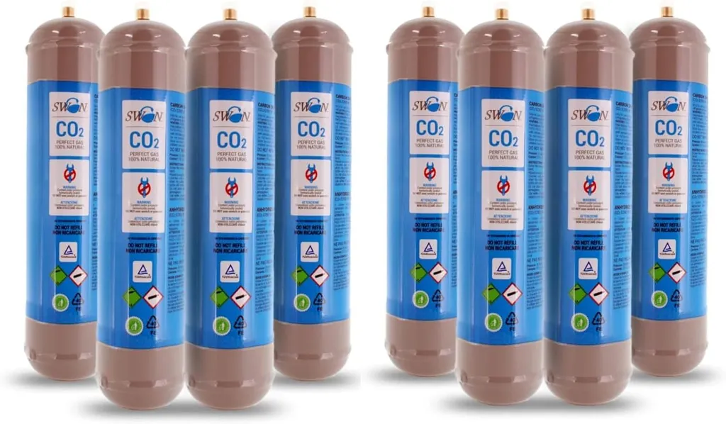 Pack 8 Bouteilles CO2 600g M11x1 : fini les pannes de gazéificateur !