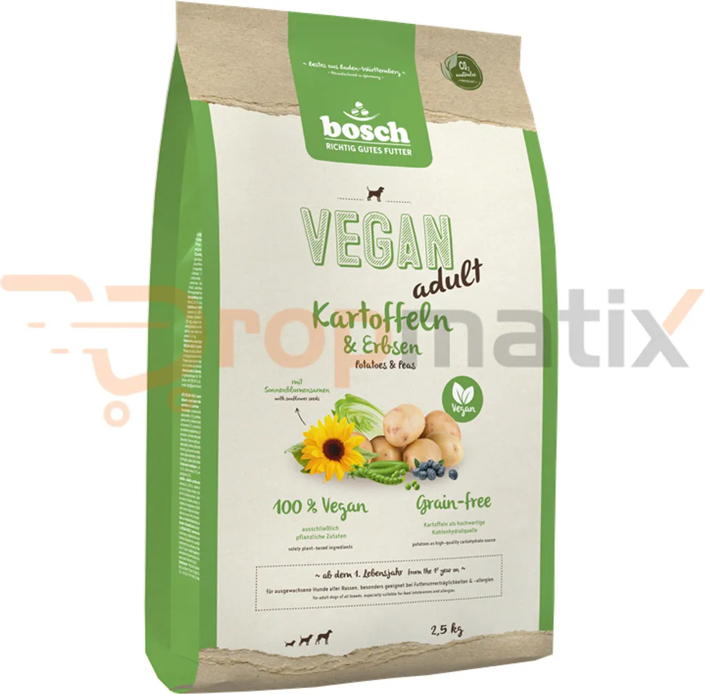 Bosch HPC Vegano 2,5kg | Ricetta Delicata Patate e Piselli per Cani