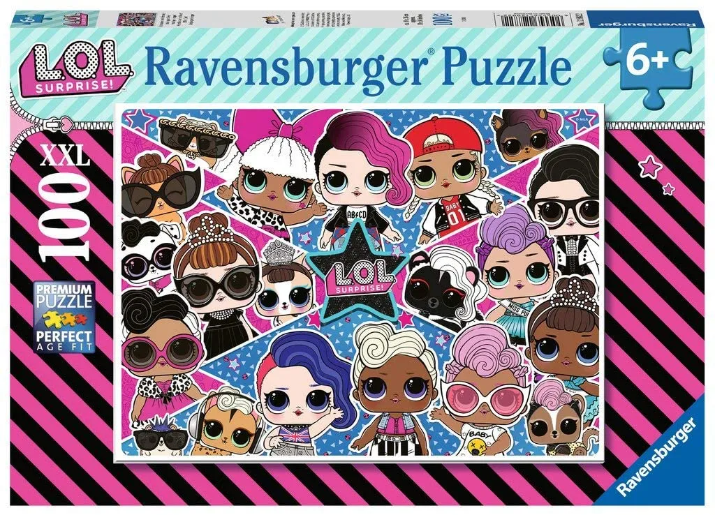 RAVENSBURGER Puzzle 100 pièces XXL Amis pour la vie LOL Surprise 12894