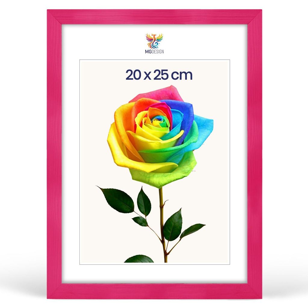 MG Design Bilderrahmen 20 x 25 cm - Fotorahmen mit Rosa Produktbild 