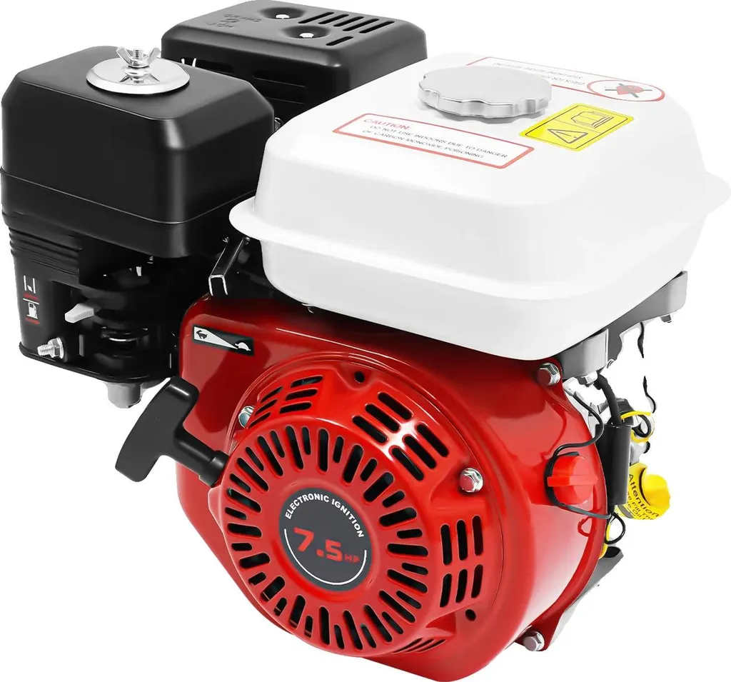 Moteur 4 temps 7,5 ch à soupapes en tête OHV - Démarrage facile rouge