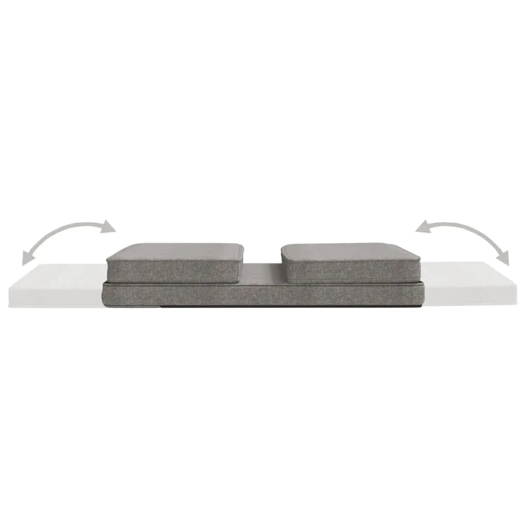 Chaise de sol pliable tissu gris clair - Siège d'appoint modulable - 8
