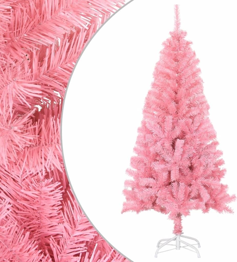 Künstlicher Weihnachtsbaum mit Ständer Rosa 120 cm PVC