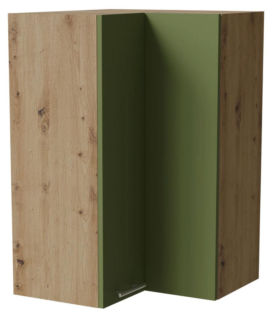 XL Kücheneckhängeschrank BRERRA 60x60cm 2-türig lackiert Farbe wählbar BR-W14/60 RAL 6025 farngrün Matt eiche artisan