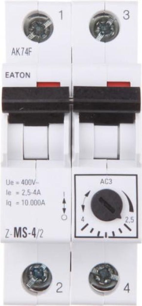 Interruptor de protección de motor, 2 polos, 0,37 kW, Imagen del producto 