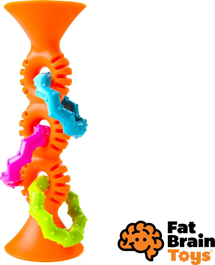 Gruba grzechotka mózgowa Pipsquiz Loops Pomarańczowa 15 cm Zdjęcie produktu 