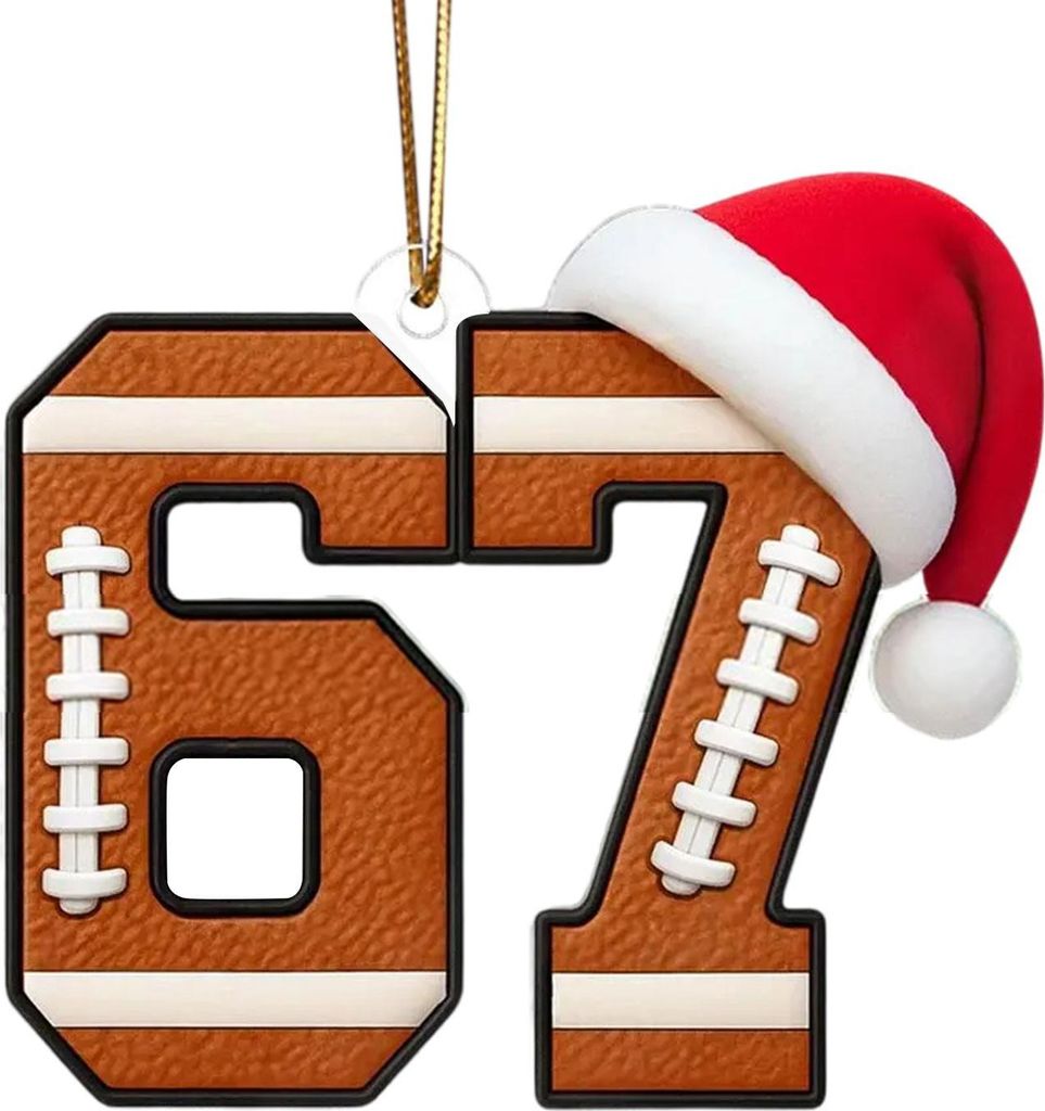 67 Sport-Weihnachtsbaumschmuck, originelle 2D-Acryl-Hängedekoration mit Sportballmotiv, ideal für sportbegeisterte Teenager