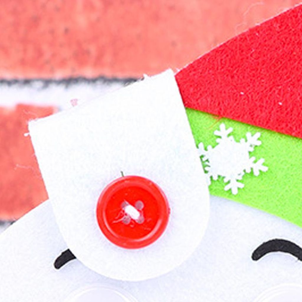 Filz-Weihnachts-Bastel-Vliesstoff, niedliches DIY-Näh-Ornament, handgefertigte Spielzeugtasche (Schneemann)