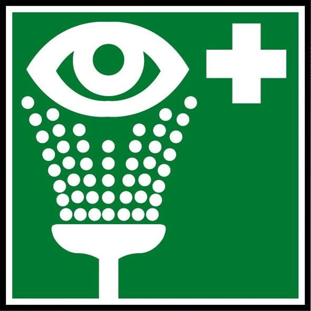 Laveur d'yeux de sécurité Delabie : Panneau de signalisation photoluminescent