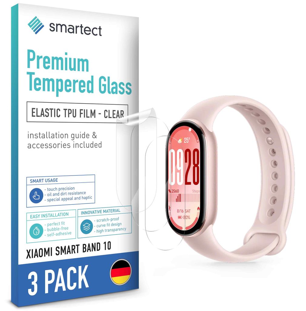 3x TPU Schutzfolie Klar für Xiaomi Smart Band 10 Produktbild 