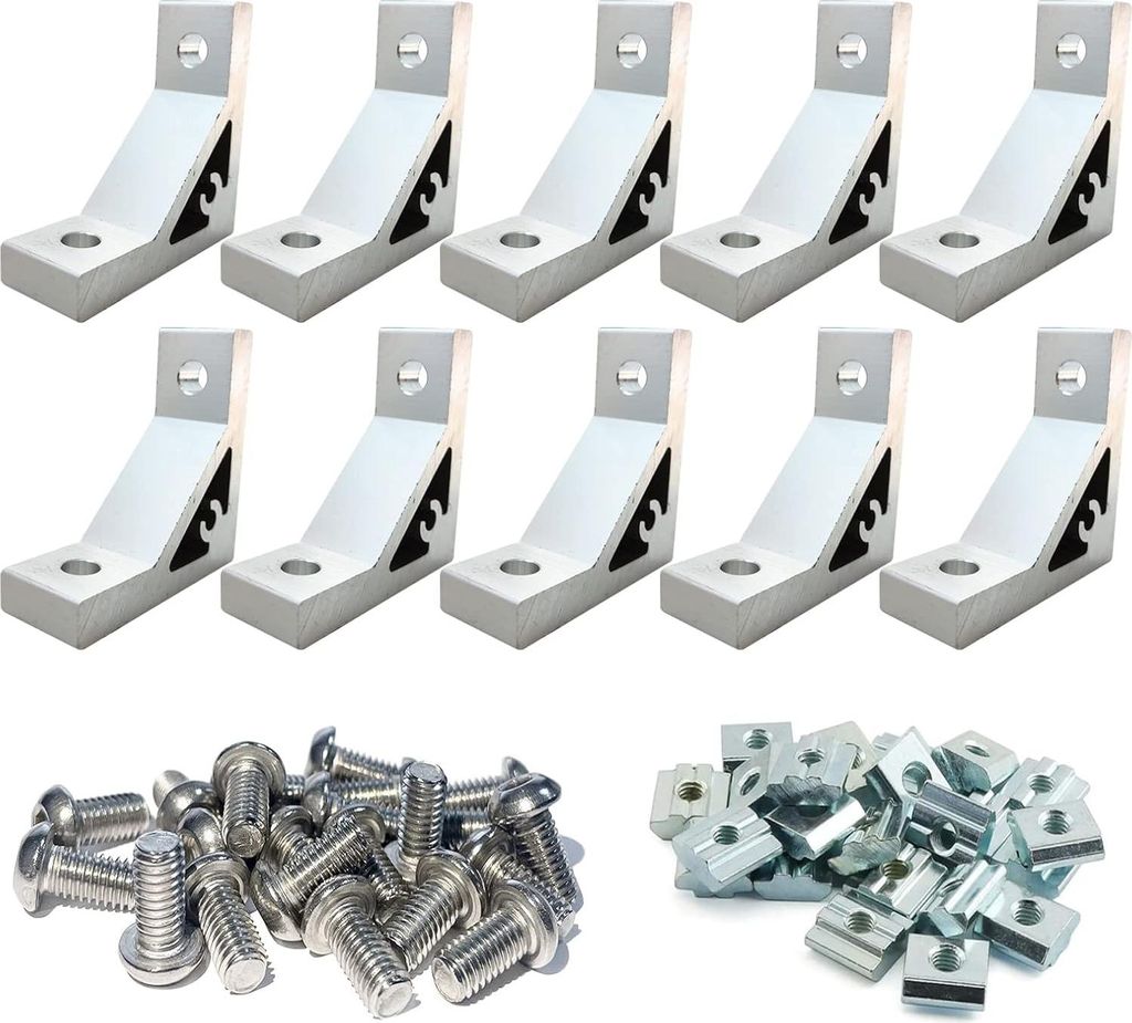 Aluminium Profilset - Eckwinkel und Verbinder - Set von 10