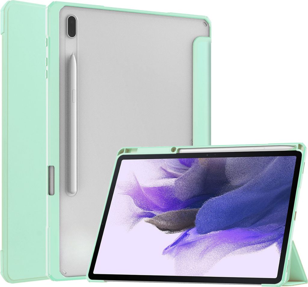 Case2go - Hülle kompatibel mit Samsung Galaxy Tab S7 FE (2021) - Mit Stifthalter - Silikon;TPU Tablet Case Schutzhülle - Galaxis