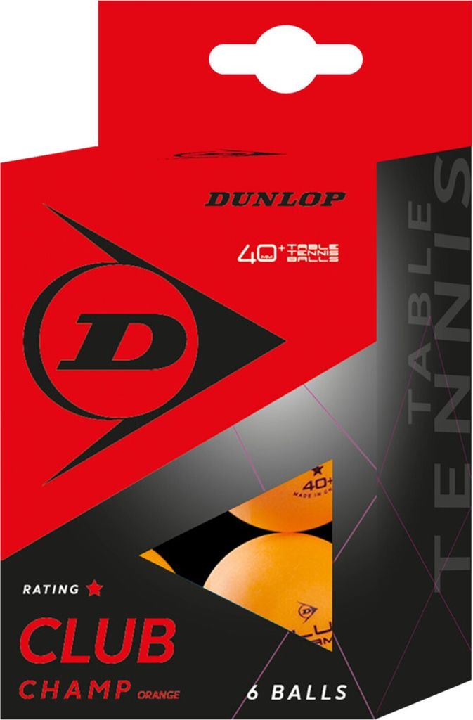 Dunlop Club Champ 1* 40+ Tischtennisbälle (6er pack)