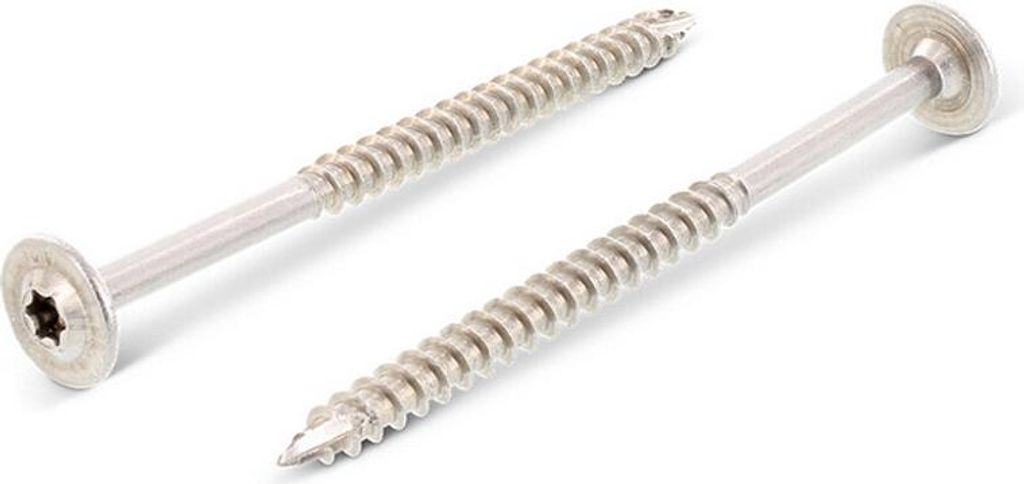 Tellerkopfschrauben A2, mit Schneidkerbe, ETA, 6,0x60/36mm, 100 Stück