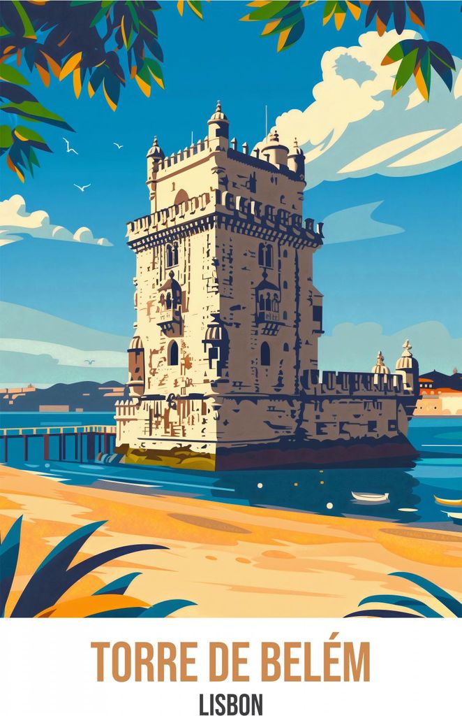 Plakat 40x55cm Torre de Belém, Lissabon