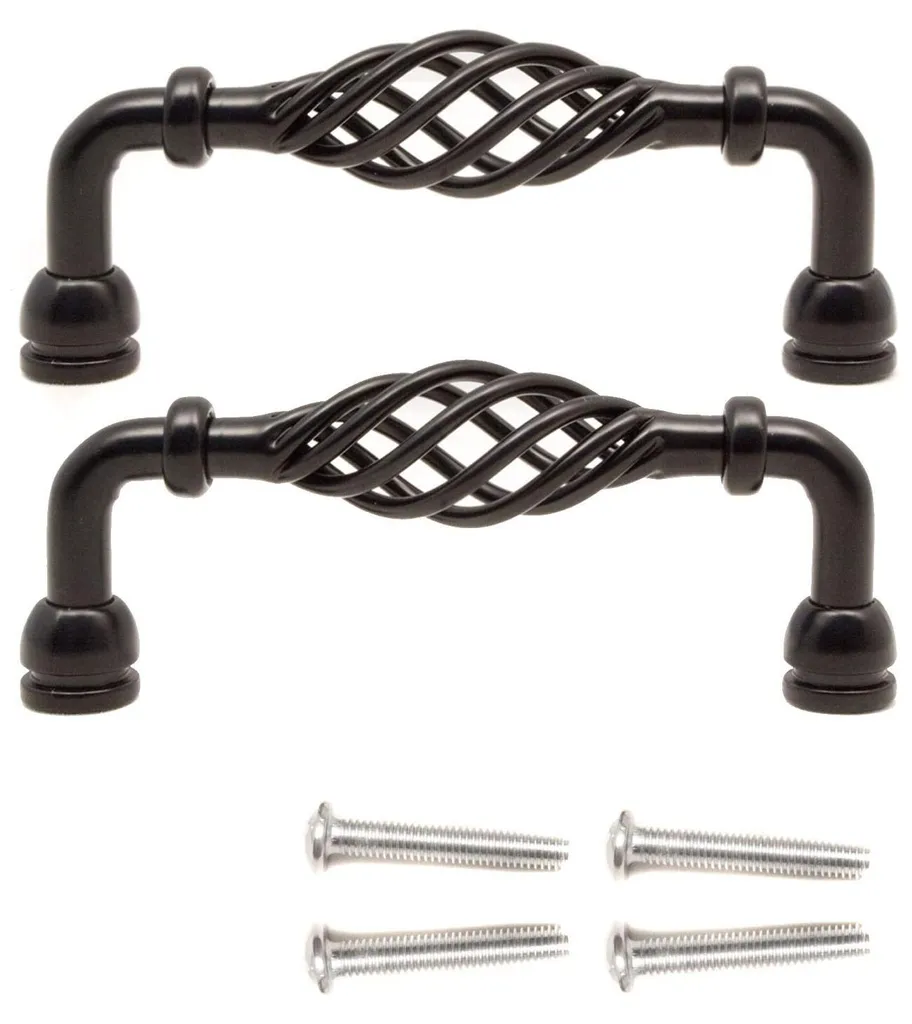 Poignée pour table à langer et commode bébé vintage noire 100mm x2