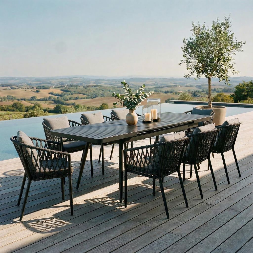 Gartenmöbel Set SUNNY mit ausziehbarem Esstisch und 8 Produktbild 