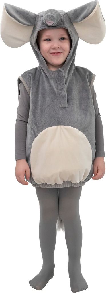 Elefant Kapuzenoberteil Kinder Karneval Fasching Kostüm 104 Produktbild 