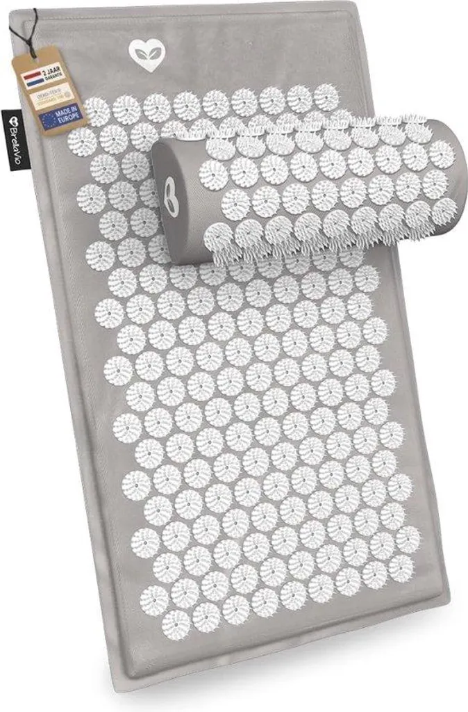 Tapis d'acupression avec coussin d'acupuncture et picots de massage