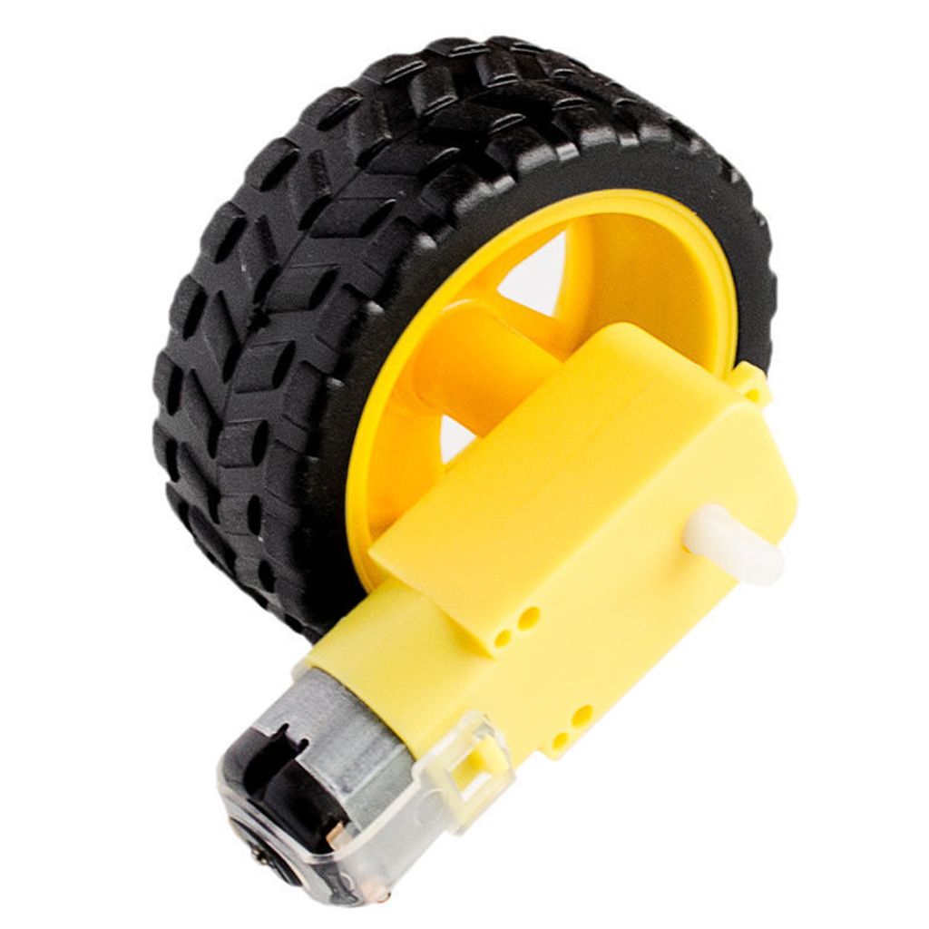 Gelb 6X Reifen Rad mit 6pcs Getriebemotor für DIY Roboter Smart Car Robot 