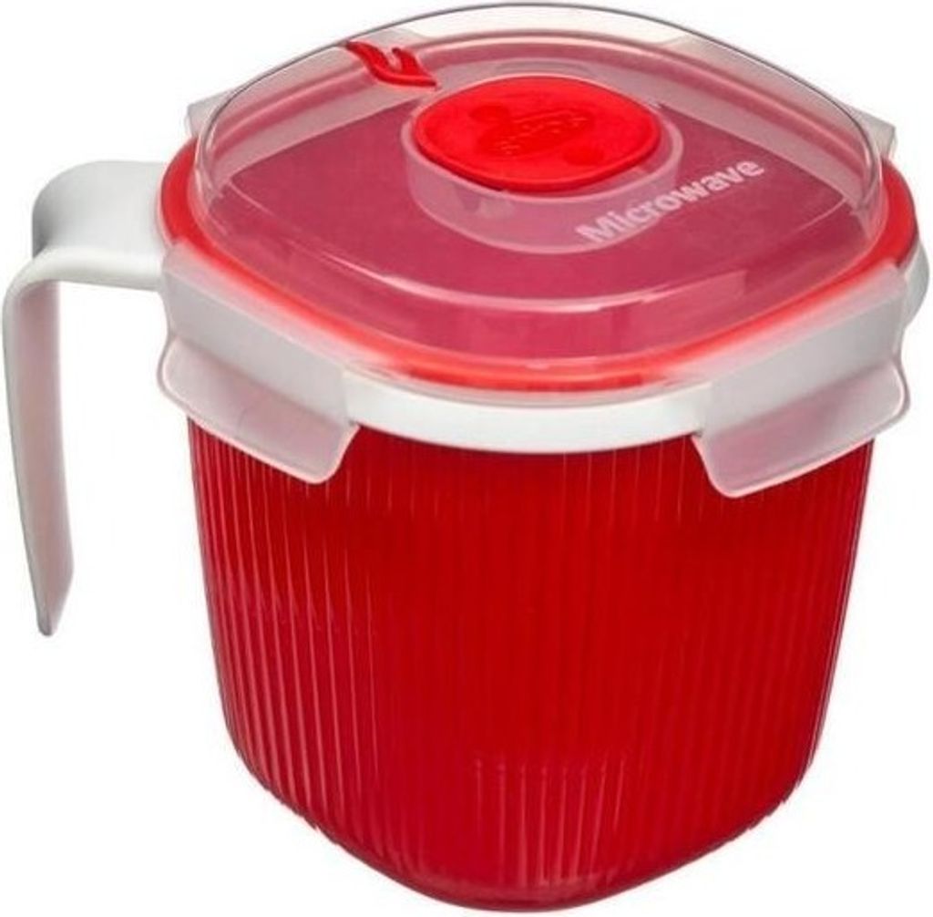 Snips Tasse rot für die Mikrowelle eckig Außenmaße ca. Produktbild 