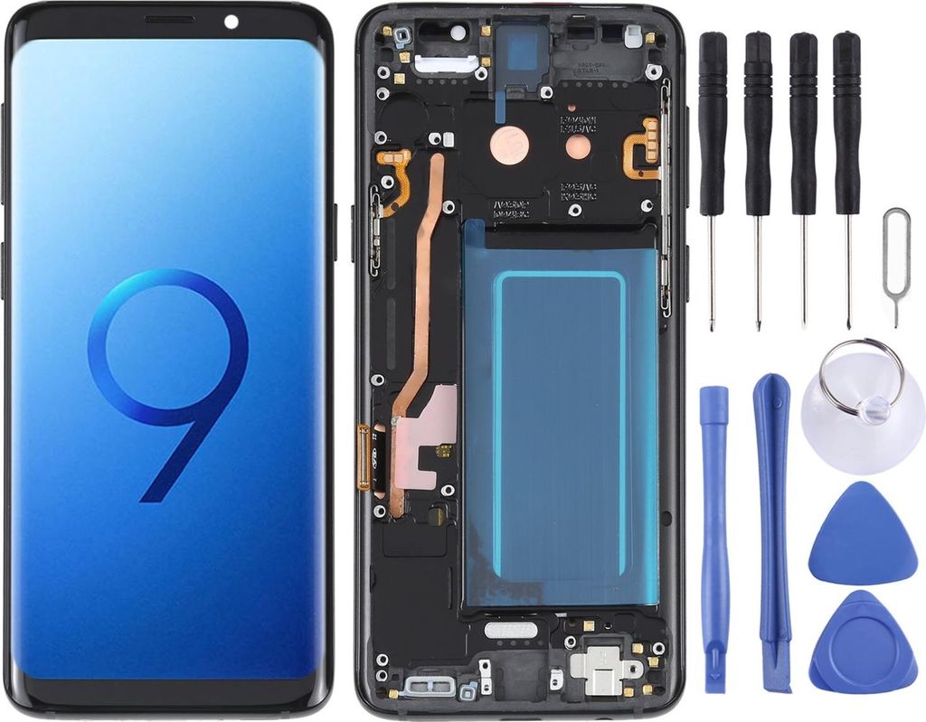 Für Samsung Galaxy S9 SM-G960 Display Full OLED LCD mit Rahmen Einheit Touch Neu