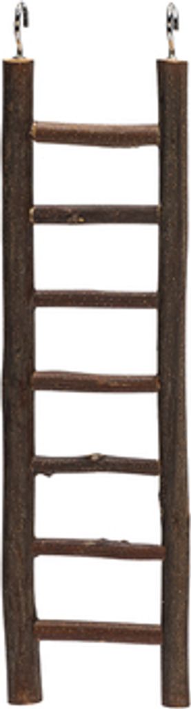 Karlie Holzleiter mit Rinde Vogelspielzeug 7 Stufen Holz Natur 31 x 9 cm
