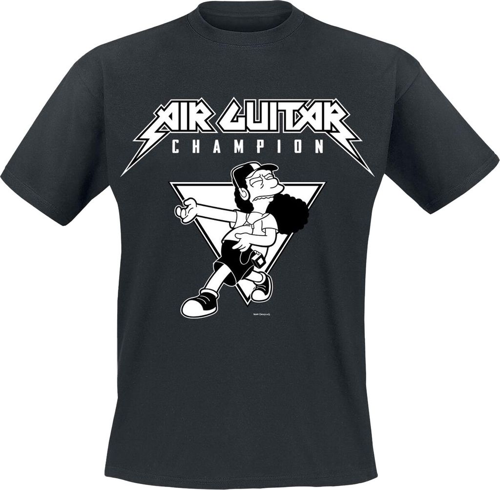 The Simpsons - "Professional Air Guitarist" T-Shirt für Herren/Damen Uni HE3442 (M) (Schwarz)