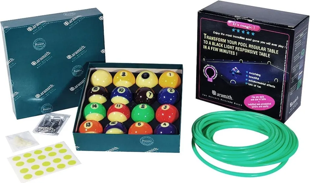 Jeu de Billard 57,2 mm Aramith Glow in the Dark - Résine Haute Qualité