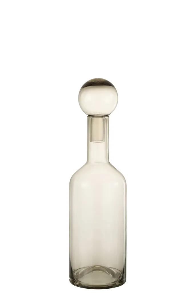 Vase Bouteille Norma J-Line Verre Gris Moyen - Finition Artisanale Luxe