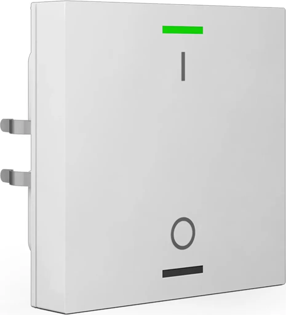 Interrupteur KNX 1 touche avec voyant LED RGBW blanc brillant MDT 55 x 55 mm