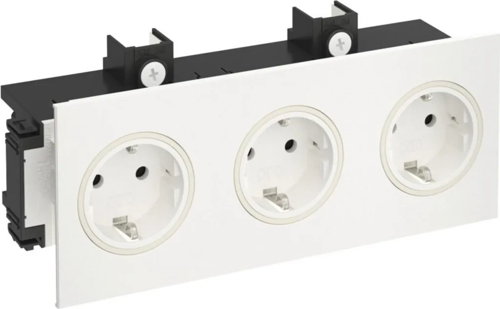 Bloc de 3 prises de courant SIGNA IN rws pour installation murale