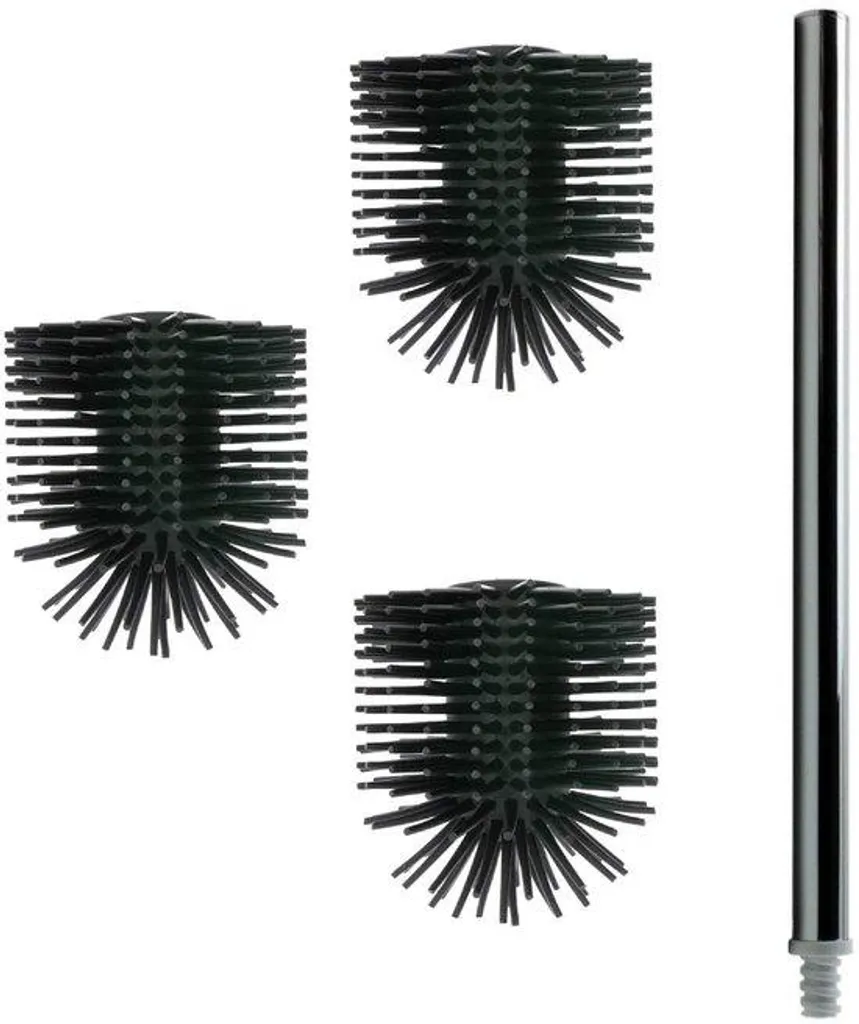Brosse de nettoyage en silicone avec 3 têtes rechargeables de 26 cm