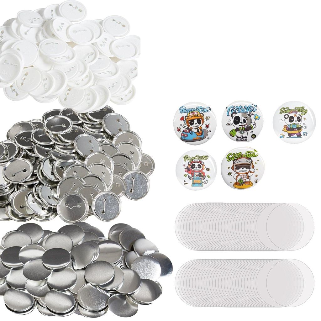 VEVOR 500 Sets 1 Zoll 25mm Pin-Back-Button-Teile, DIY Runde Produktbild 