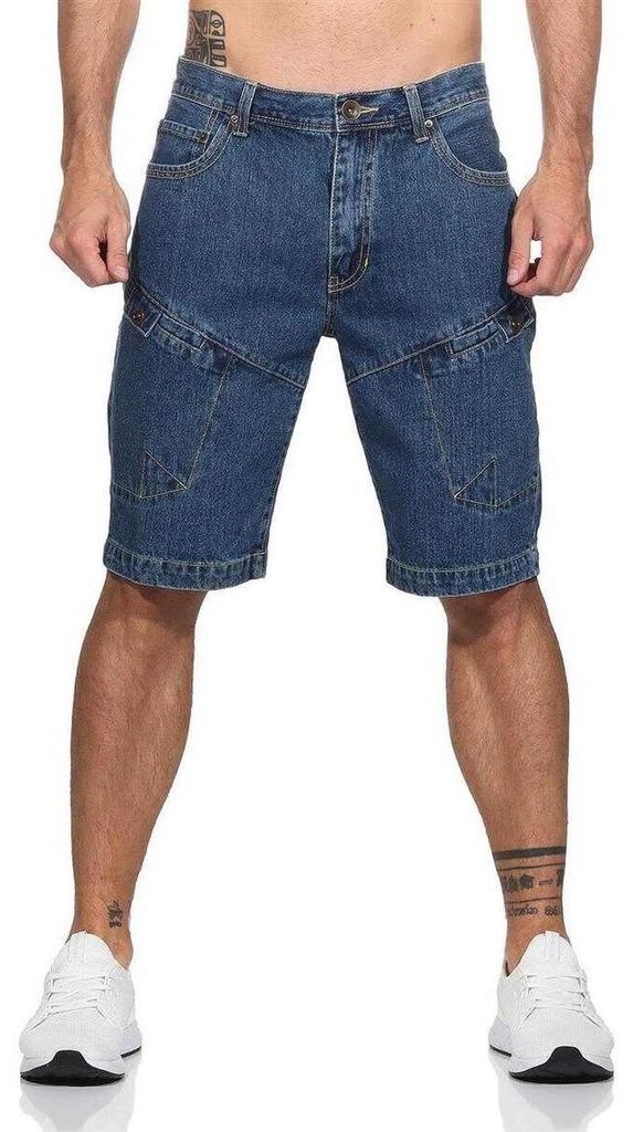 Herren 3/4 kurze-Hose Jeans Short Bermuda Capri;  Produktbild 
