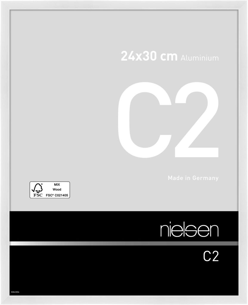 nielsen Aluminium Bilderrahmen C2, 24x30 cm, Weiß Glanz Produktbild 