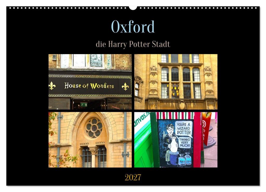Oxford - die Harry Potter Stadt (Wandkalender 2027 DIN A2 quer), CALVENDO Monatskalender